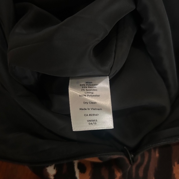 2 Skirts Talbots Ann Taylor LOFT Animal Print Abstract Pattern Black White Tan - Picture 8 of 10